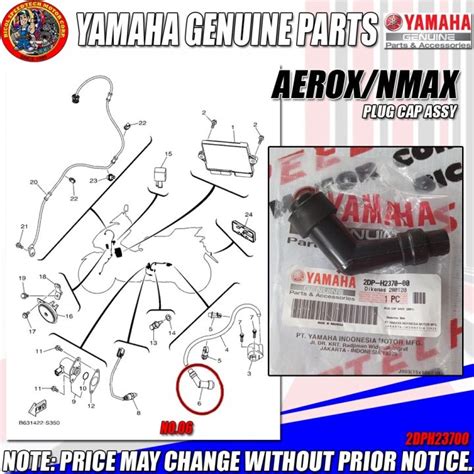 Aerox Nmax Plug Cap Assy Ygp Genuine Dp H Dp H