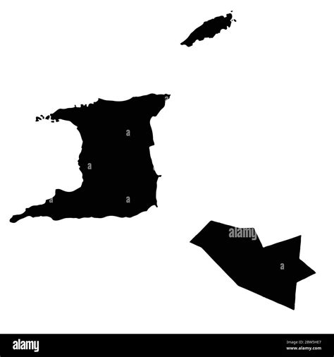 Vector map Trinidad and Tobago and Port of Spain. Country and capital ...