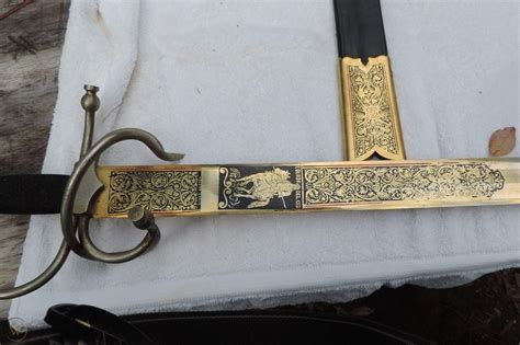 Vintage Colada Del Cid Sword With Scabbard Toledo Spain 42 Long 1977930408