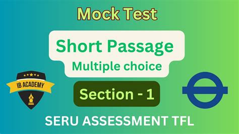 Section Short Passage Multiple Choice Mock Test Seru Tfl