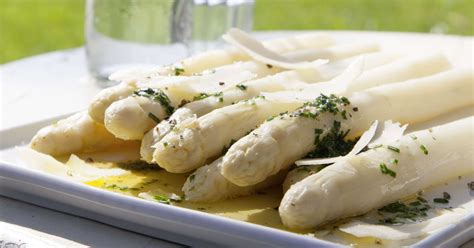 Asperges Blanches Avec Parmesan Et Ciboulette Migusto