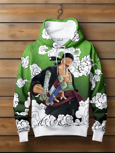 Blusa Moletom Caçador de Piratas Roronoa Zoro CANGURU FULL 2221