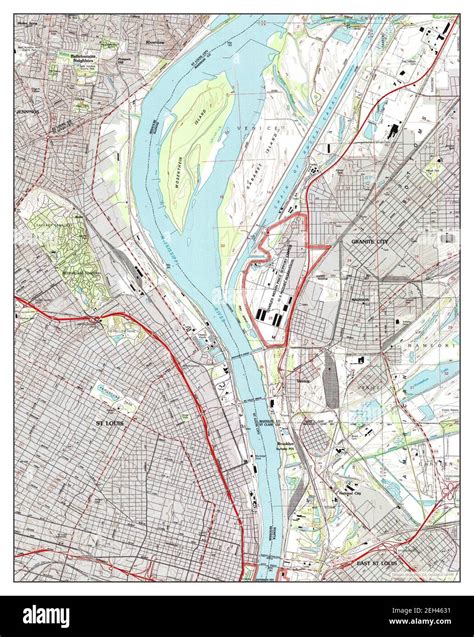 Granite City Illinois Map United States Of America By