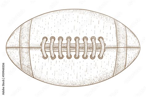 American football ball. Hand drawn sketch Stock Vector | Adobe Stock