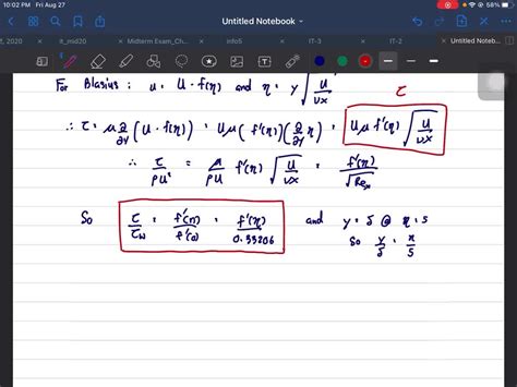 SOLVED A Laminar Boundary Layer Velocity Profile Is Approximated By The