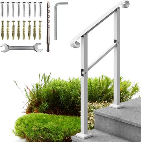 Handrail Railing Single Post Handrail Sturdy Outdoor Handrails With