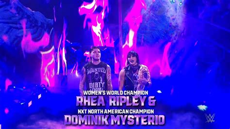 Entrada Dominik Mysterio Rhea Ripley Vs Dragon Lee Lyra Valkyria