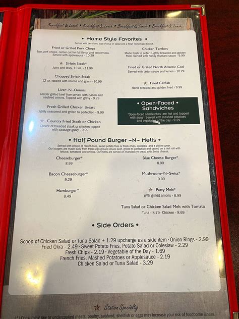 Menu At Davenport Diner Restaurant Davenport Us Hwy 27