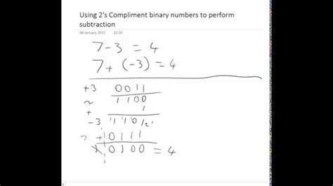 Using 2s Complement Binary To Perform Subtraction Youtube