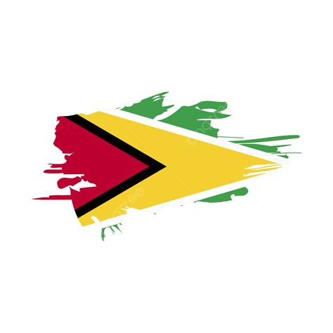 Design De Clipart De Traçado De Pincel De Bandeira Da Guiana Png Vetor De Bandeira Da Guiana