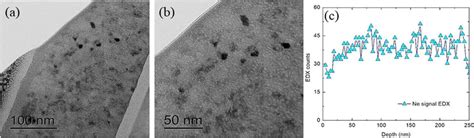 A Cross Sectional Tem Micrographs Of The Crsi2 Sample Implanted With Ne