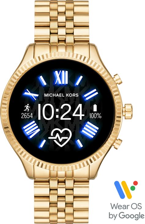 Best Buy Michael Kors Gen 5 Lexington Smartwatch 44mm Stainless Steel Gold With Gold Band Mkt5078