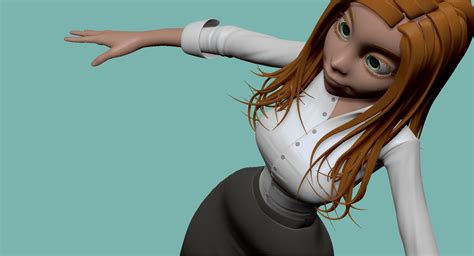 Cartoon Business Woman H O D Model Unknown Obj Ztl Free D