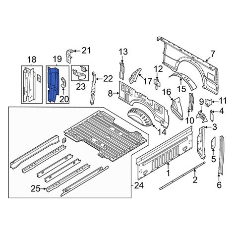 Ford Oe Hc Z A Rear Rearward Truck Bed Panel Reinforcement