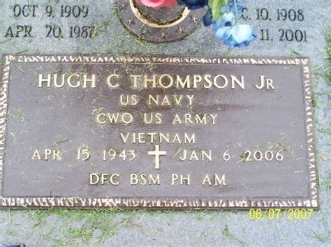 Maj Hugh Clowers Thompson Jr 1943 2006 Find A Grave Memorial