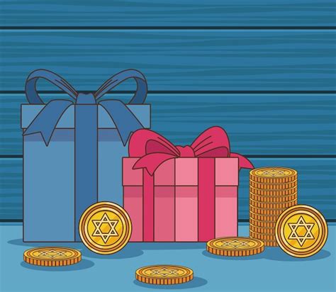 Premium Vector Hanukkah Ts And Coins