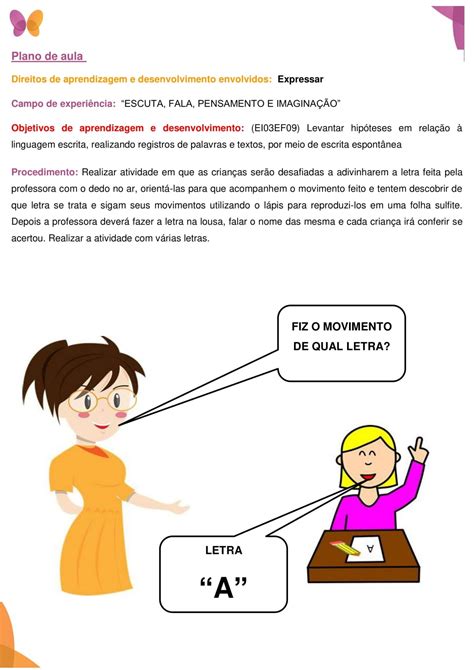 Plano De Aula Escuta Fala Pensamento E Imaginação Educação Infantil