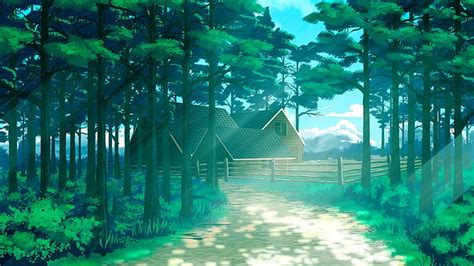 HD wallpaper: Anime, Original, Forest, House | Wallpaper Flare