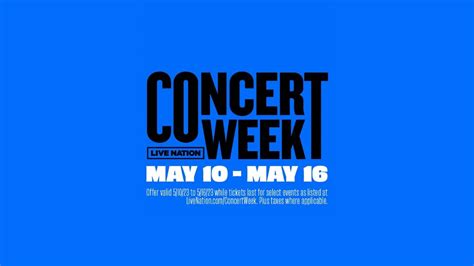 Live Nation Concert Week Powered By TM1 Events