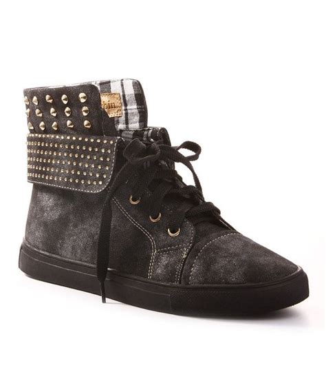 Look At This Black Stud Sophie Fold Over Hi Top Sneaker On Zulily Today