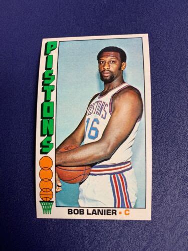 1976 77 Topps Basketball 10 Bob Lanier Pistons Beautiful Oversized