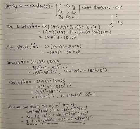 Constructing A 3d Rotation Matrix Gyuhyun S Personal Blog