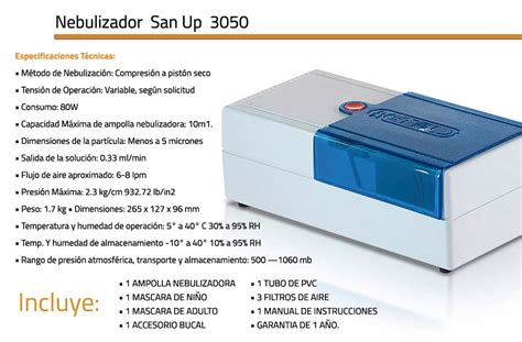 Nebulizador Familiar A Piston San Up Mod3050 Dapas Hogar