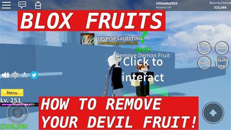 Blox Fruits How To Remove Your Devil Fruit Youtube