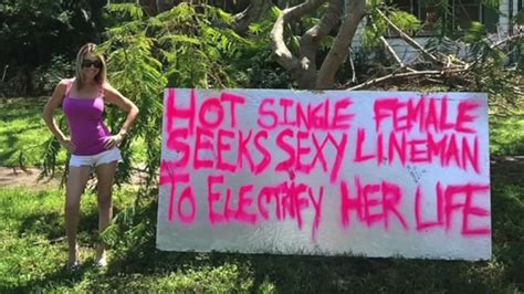 Fl Woman Makes Single And Sexy Sign To Get Power Back On