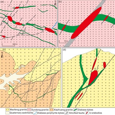 geological map   xianshi uranium deposit modified  deng