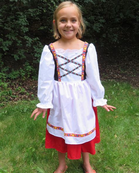 Cute Denmark Traditional National Girls Costume Scandinavian | Etsy