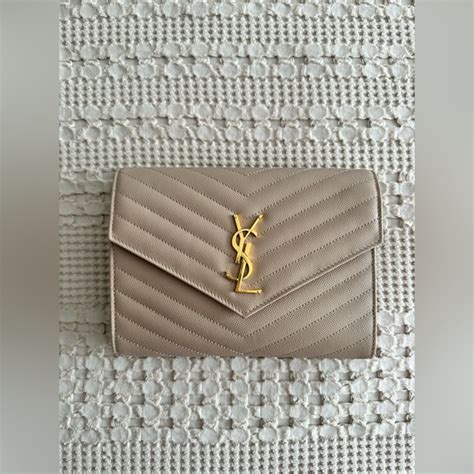 Yves Saint Laurent Bags Ysl Cassandre Matelass Flap Pouch In Quilted Grain De Poudre