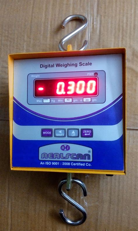 Mild Steel Realscan Digital Hanging Weighing Scale Weighing Capacity