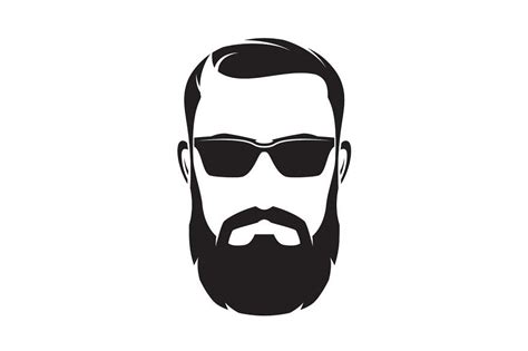 Bearded Man S Face Hipster Character Fashion Vector Image On Vectorstock Artofit