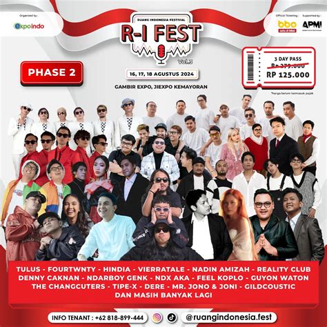 Update Line Up Fase Kedua RI Fest 2024 Deretan Musisi Top Siap