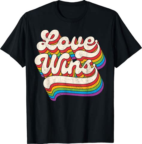 Lgbtq Love Wins Gay Pride Lgbt Ally Rainbow Flag Vintage T Shirt