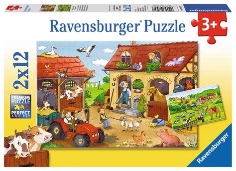 Spielwaren Express 2 x 12 Teile Ravensburger Kinder Puzzle fleißig