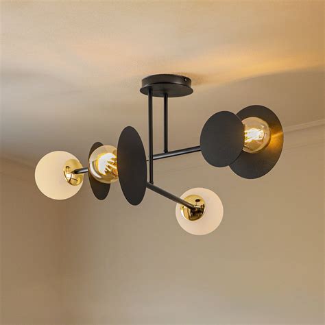 Minerva Ceiling Light Bulb Black Lights Co Uk