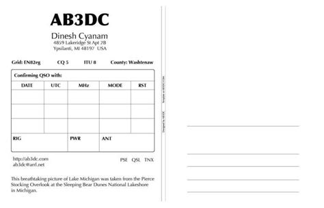 Qsl Card Template – Atlantaauctionco.com