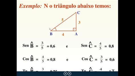 Aula 1 Breve RevisÃo RazÕes TrigonomÉtricas No TriÂngulo RetÂngulo Youtube