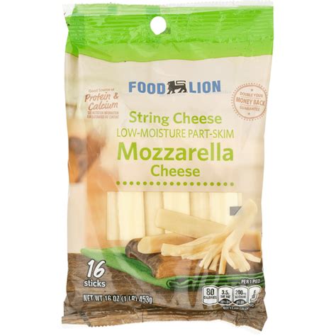 Food Lion String Cheese Mozzarella Low Moisture Part Skim 16 Oz Delivery Or Pickup Near Me