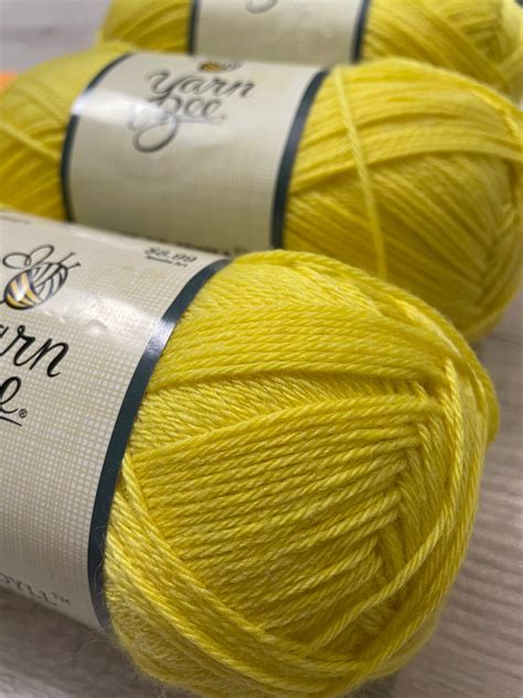 Yarn Bee Color Idyll Wool Blend Yarn L is for Lemon | Etsy