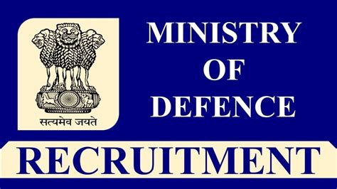 Ministry Of Defence Recruitment 2023 146 Vacancies Check Posts Age