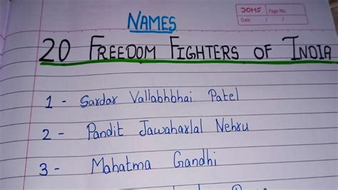 20 Names Of Indian Freedom Fighter Indian Freedom Fighter 56 OFF