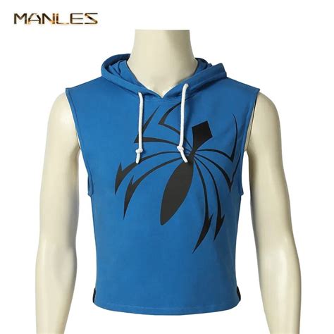 Cosplay De Aranha Escarlate Colete Azul Ben Reilly Top