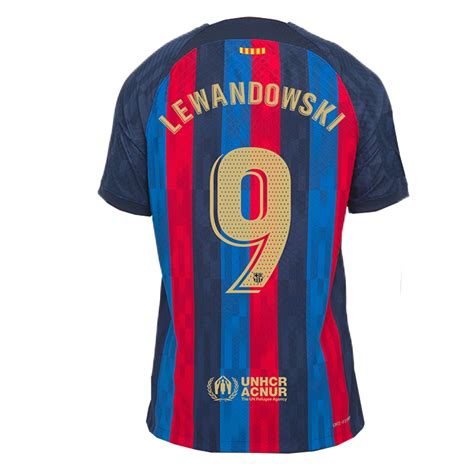 Camiseta Auténtica LEWANDOWSKI 9 Barcelona 2022 23 Primera Equipación