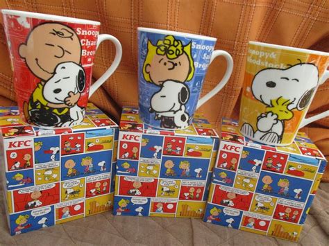 Kfc ケンタッキー オリジナル デザイン スヌーピー トールマグ 赤 青 黄 セット マグ Snoopy Peanuts 2021