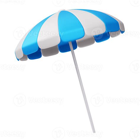 Summer Elements Colorful Beach Umbrella 3d Rendering 20905434 Png