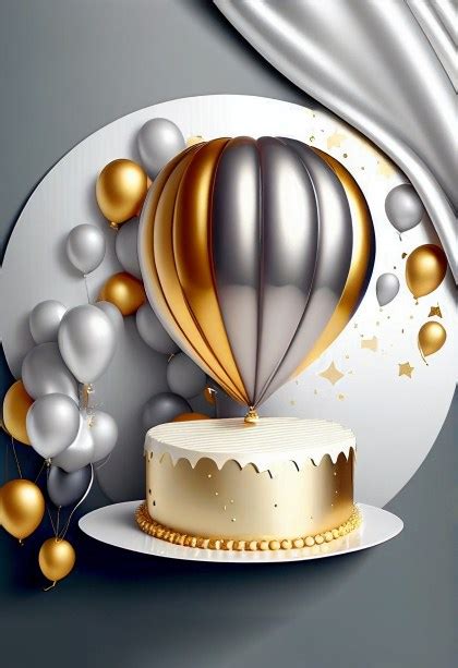 Freen Silver And Gold Birthday Background