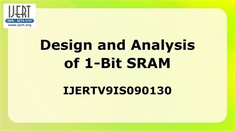 Design And Analysis Of 1 Bit SRAM YouTube